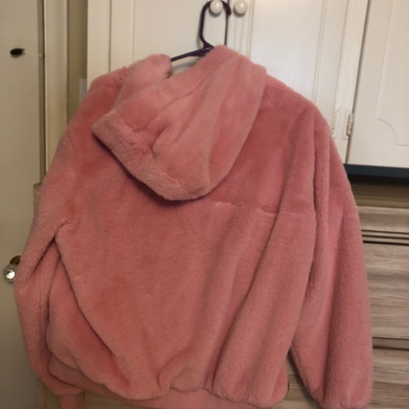Justice Pink Faux Fur Jacket - Picture 4 of 6
